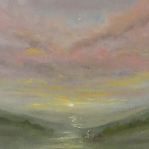 misty twilight sun set